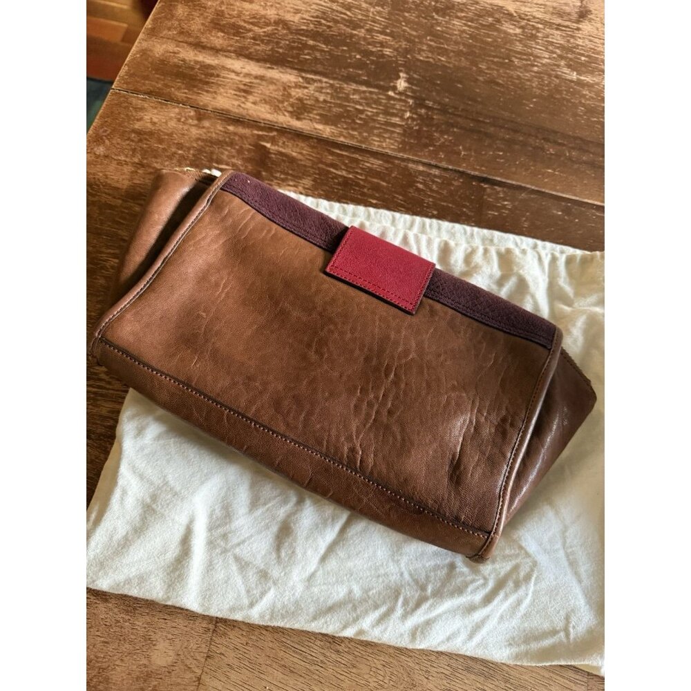 marc by marc jacobs color block brown red leather… - image 10